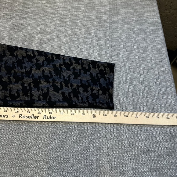 Chicos Zenergy So Slimming Leggings 3 (16/18 )‎ Houndstooth Foil Black Pants New - Picture 9 of 11